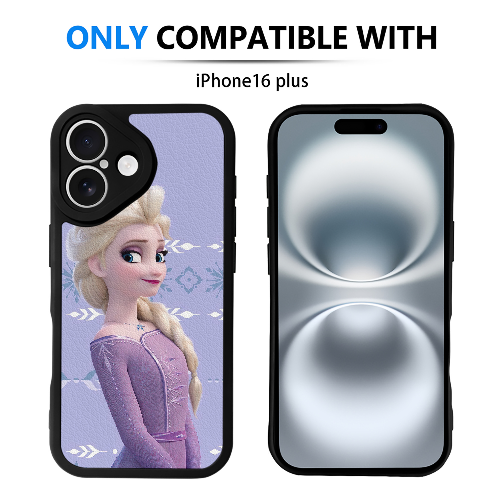 （画像用） アナと雪の女王 アンナ エルサ Frozen Anna Elsa 【iPhone 16シリーズ対応】シリコンスマホケース（レザー調） 材質：シリコン